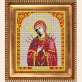 Рисунок на ткани бисером БЛАГОВЕСТ "Пресвятая Богородица Семистрельная" 20х25 см